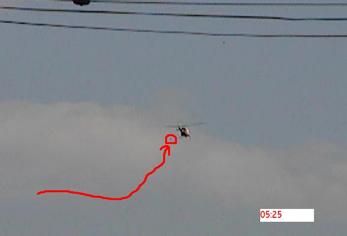 Flyer overtakes helicopter